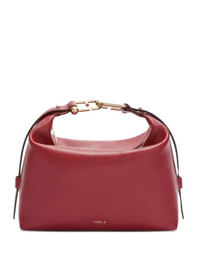 Furla Tonie Textured Leather Tote Bag In Purple