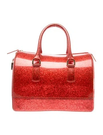Pre-owned Furla Top Handle Bag In Red