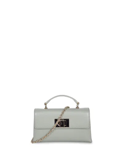 Furla Top Handle Cbody Grey Bag In Green