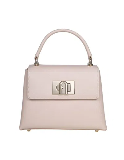 Furla 1927 Leather Bag With Jewel Closure In Light Pink