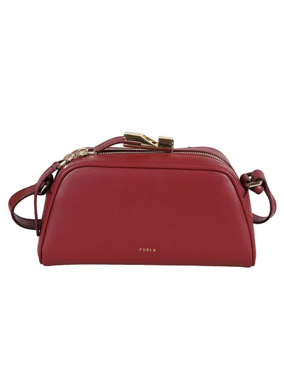 Furla Top Zip Logo Shoulder Bag In Ciliegia