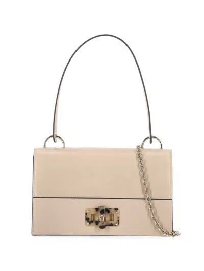 Furla Tortoiseshell-effect Logo-plaque Shoulder Bag In Brown