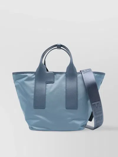 Furla Tote Bag With Detachable Strap And Handles In Blue