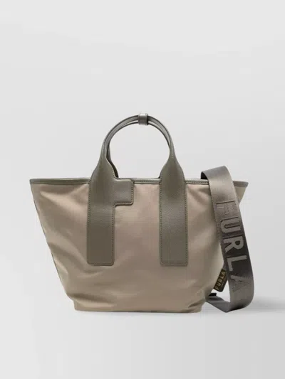 Furla Tote Bag With Removable Strap And Handles In Brown