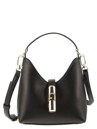 Furla Trapezoidal Mini Hobo Bag With Iconic Hardware In Pink