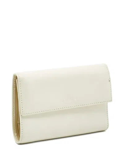 Pre-owned Furla Tri-fold Leather Wallet In Neutral