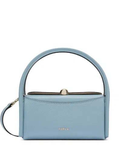 Furla Tubular Strap Boston Tote Bag In Blue
