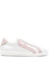 Furla Twist Arch-motif Leather Sneakers In 白色