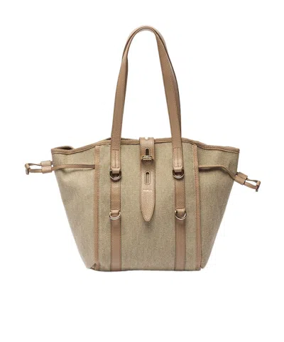 Furla Twist-lock Tote Bag In Nude
