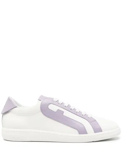 Furla Twist Low-top Leather Sneakers In White