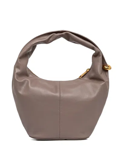 Furla Twisted-handle Leather Tote Bag In Brown