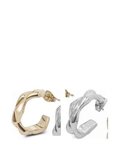 Furla Twisted-hoop Earrings (set Of Three) In Multi