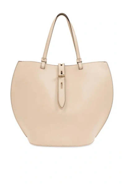 Furla Unica Large Shopper Bag In Beige