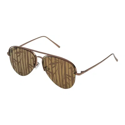Furla Unisex Sunglasses  Sfu177-59r80l  59 Mm Gbby2 In Brown