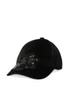 Furla Varsity Sequin-embellished Cap In Black