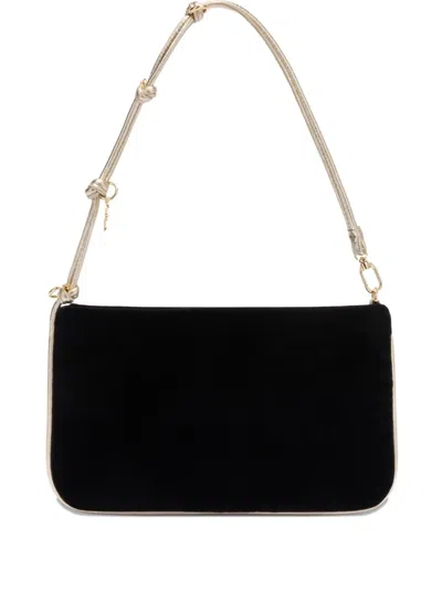 Furla Velvet Shoulder Bag In Black