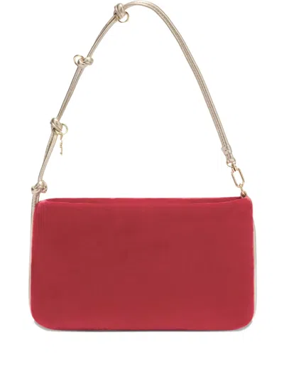 Furla Velvet Shoulder Bag In Red