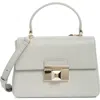 Furla Venere Mini Top Handle Leather Satchel In Cenere