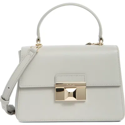 Furla Venere Mini Top Handle Leather Satchel In Burgundy