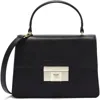Furla Venere Mini Top Handle Leather Satchel In Nero