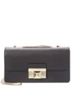 Furla Venere Small Leather Crossbody In Black