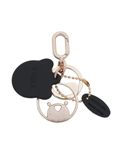 Furla Venus Bear Keyring Woman Key Ring Black Size - Metal, Leather