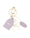 Furla Venus Keyring Arch Woman Key Ring Lilac Size - Metal, Soft Leather In Purple