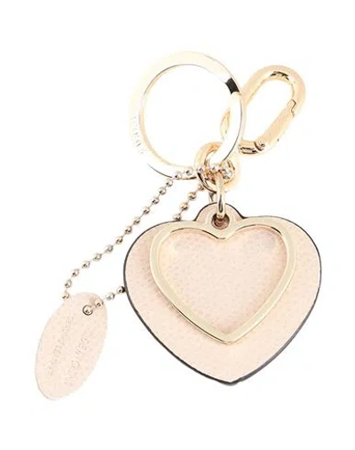Furla Venus Keyring Heart Woman Key Ring Beige Size - Soft Leather, Metal
