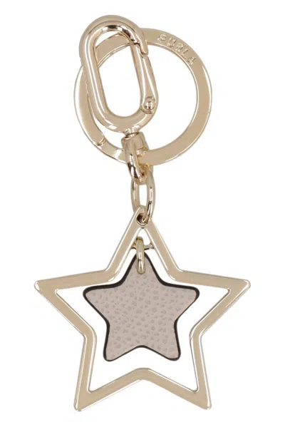 Furla Venus Star Key Ring In Metallic