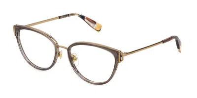 Furla Vfu444 0ahu Occhiali Da Vista Oro Per Uomo (solo Montatura) In Transparent