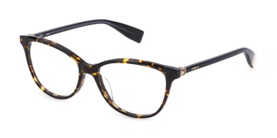 Furla Vfu546 0909 Women's Glasses Tortoiseshell Size 54 - Free Lenses - Blue Light Block Available In Brown