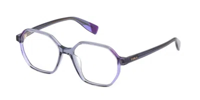 Furla Vfu578 Women's Glasses, Purple, Size 53