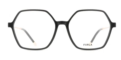 Furla Vfu636 0700 Women's Glasses Black Size 54 - Free Lenses - Blue Light Block Available