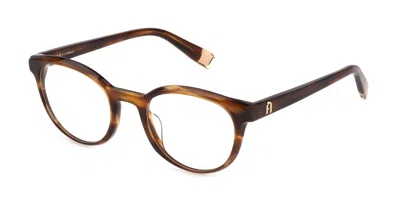Furla Vfu642 Women's Glasses, Brown, Size 50