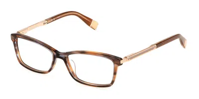 Furla Vfu669 Women's Glasses, Brown, Size 53