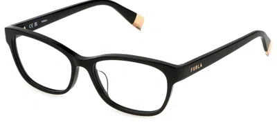 Furla Vfu670 Women's Glasses, Black, Size 53