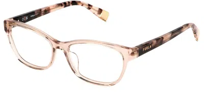 Furla Vfu670 Women's Glasses, Brown, Size 53