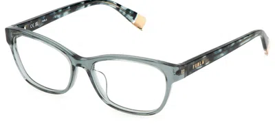 Furla Vfu670 Women's Glasses, Green, Size 53