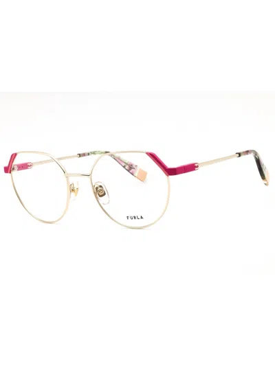 Furla Vfu676 Eyeglasses In 0492 - Light Gold W/colors Parts
