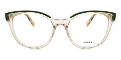 Furla Vfu681 Women's Glasses, Green, Size 51 In Gray