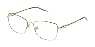 Furla Vfu728 0sn9 Men's Glasses Green Size 55 - Free Lenses - Blue Light Block Available In Gold