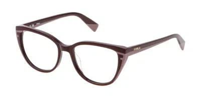 Furla Vfu765 06yw Women's Glasses Brown Size 53 - Free Lenses - Blue Light Block Available
