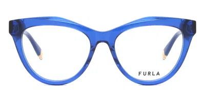 Furla Vfu766 Women's Glasses, Blue, Size 52