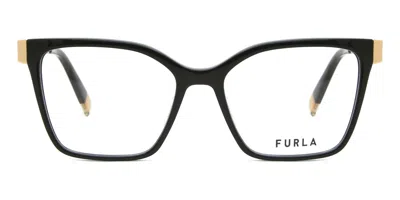 Furla Vfu768 Women's Glasses, Black, Size 53