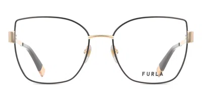 Furla Vfu769 Women's Glasses, Black, Size 56