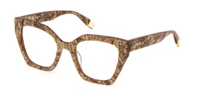 Furla Vfu824 0v83 Occhiali Da Vista Tartarugatishell Per Donna (solo Montatura) In Brown