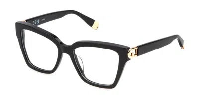 Furla Vfu826 Men's Glasses, Black, Size 53