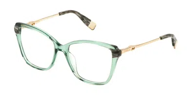 Furla Vfu830 03ge Occhiali Da Vista Verdi Per Donna (solo Montatura) In Blue