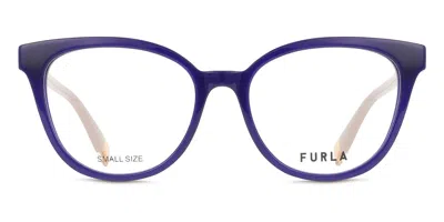 Furla Vfu832 03gr Occhiali Da Vista Blu Per Uomo (solo Montatura) In Blue
