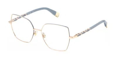 Furla Vfu835 Men's Glasses, Gold, Size 54